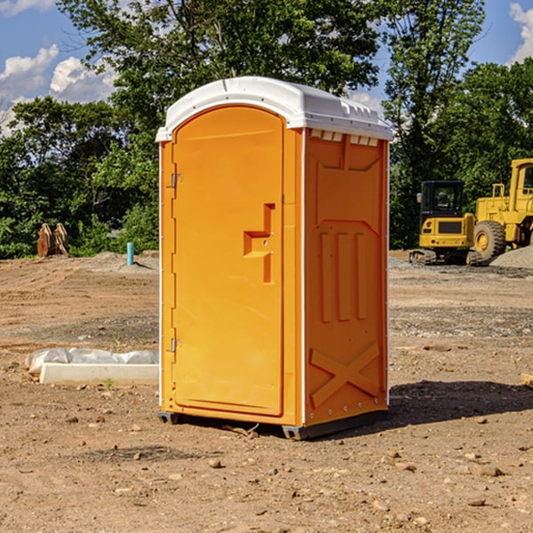 can i customize the exterior of the portable toilets with my event logo or branding in Depauville NY